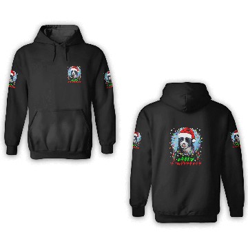 Discover Merry Christmas Hands Sign Language Santa Bernedoodle Lover129 3D Hoodies