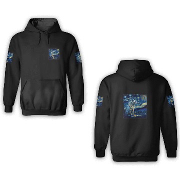 Discover Leopard Gift Surrealism Starry Night Snow Leopard 69 3D Hoodies