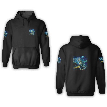 Discover Leopard Gift Surrealism Starry Night Snow Leopard 3D Hoodies