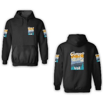 Discover Skiing Ski Vail Colorado Mountain State Rocky Mountains 3D Hoodies Skiing 3D Hoodies