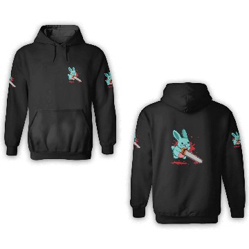 Discover Rabbits Cute Bad Evil Bunny Scary Saw Rabbit Egg Happy Easter Sunday Baseball Tees 3D Hoodies