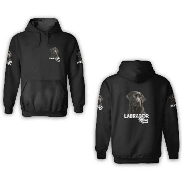 Discover Labrador Lab Dog Black Labrador Mom Cute Drawn Lab Dog 3D Hoodies