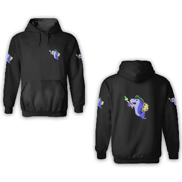 Discover Dolphin Painter Paint brush 3D Hoodies
