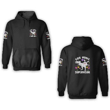 Discover Egg Hunt Supervisor Egg Hunting Squad Moms Easter Funny 3D Hoodies