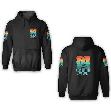 Discover Surf Life Surf Board New Buffalo Beach Surfboarder Surfing 3D Hoodies
