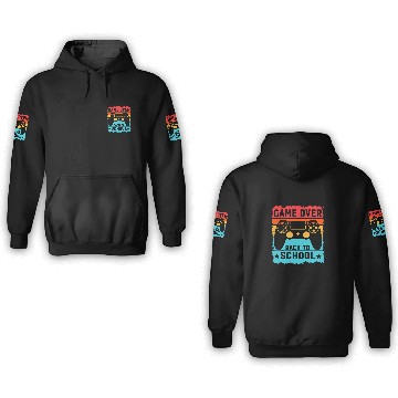 Discover game over back to school for boys Teacher Student Controller 1 Baseball Tees 3D Hoodies