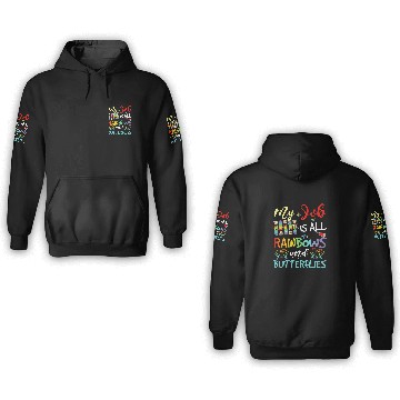 Discover My Job Is All Rainbows Butterflies LabTech Phlebotomist 3D Hoodies