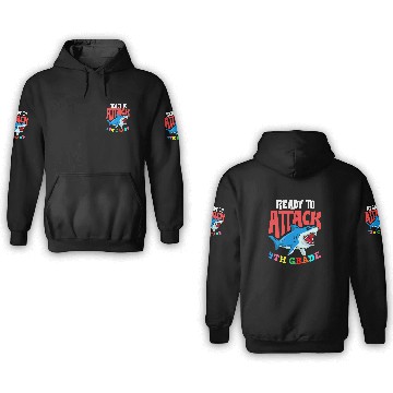 Discover Ready To Attack Fourth Grade Student 4th Grade Teacher Baseball Tees 3D Hoodies