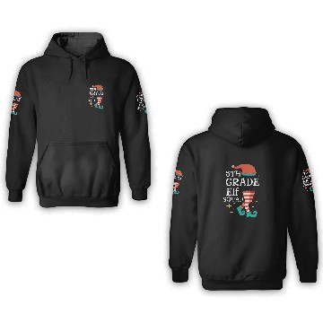 Discover 5th Grade Elf Squad Funny Elementary Teacher Christmas Gifts 3D Hoodies