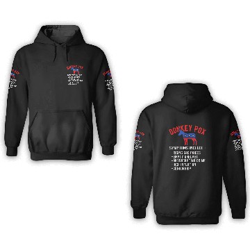 Discover Donkey Pox Conservative Republican antis Biden Donkeypox 3D Hoodies
