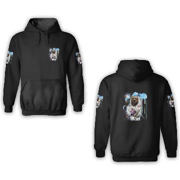 Discover Pit Bull Terrier Dog as Astronaut Explore Space and Galaxy 3 Zip 3D Hoodies