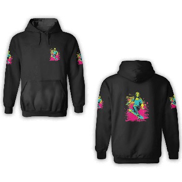 Discover Funny Mona Lisa Skateboarding Cool Retro Y2K EDM 3 3D Hoodies