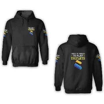 Discover Funny Drummer Brick Builder Triplets Quote Drum Technique Drumline 3D Hoodies