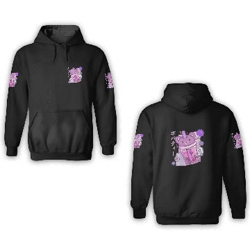 Discover Boba Tea Bear Bubble Tea Plum Kawaii Anime Bear 3D Hoodies