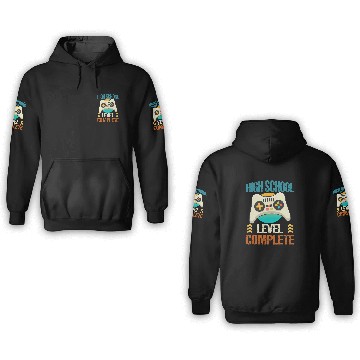 Discover High School Level Complete Gaming Senior Graduate Gamer 1 3D Hoodies