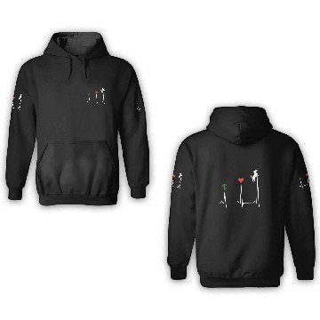 Discover Dachshund Pet Rising ECG Heartbeat Line 3D Hoodies
