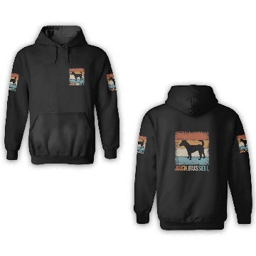 Discover Jack Russell Pet Retro vintages Dog Lover 3D Hoodies