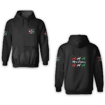 Discover Flat Coated Retriever Pet Merry Christmas Argyle 3D Hoodies