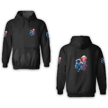 Discover Space Astronaut Spaceman Jellyfish Astronomy Galaxy 1 Zip 3D Hoodies
