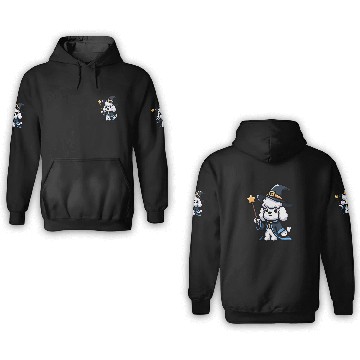 Discover Poodle Wizard Funny Dog Magic Zip 3D Hoodies