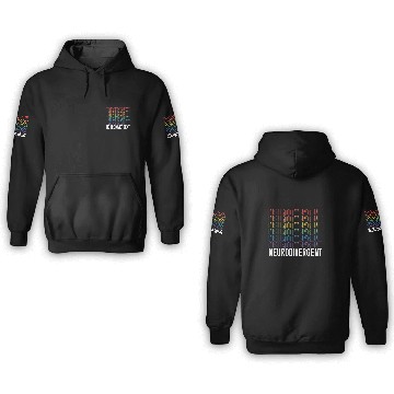 Discover ADHD Ribbon Neurodivergent Neurodiversity Rainbow ADHD ASD Awareness 3D Hoodies