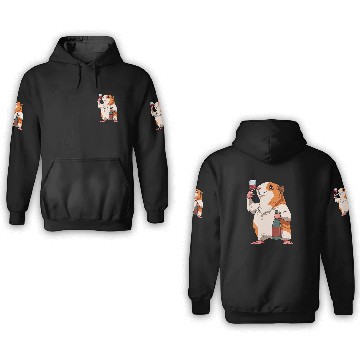 Discover Guinea Pig Pet With Wines for a Guinea Pig Lovers Baseball Tees 3D Hoodies