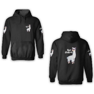 Discover Llama Pet Spit Happens Llama Alpaca Camelid Baseball Tees 3D Hoodies
