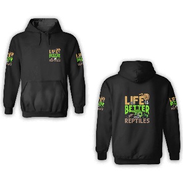 Discover Gecko Pet Reptiles Lover Gecko Snake Chameleon Baseball Tees 3D Hoodies