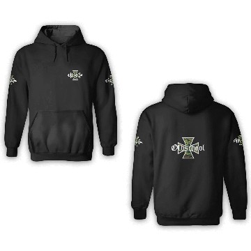 Discover Biker Motorcycle Iron Cross Old School Chopper 3D Hoodies