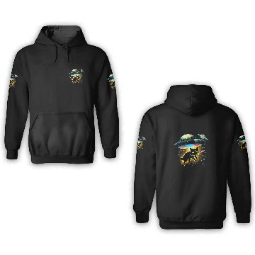Discover Aliens UFO 3D Hoodies Galaxy Cat Spaceship Alien Cat 3D Hoodies