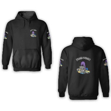 Discover Dinosaur Pet Programmer Dinosaur at Computer Funny Brontosaurus 3D Hoodies