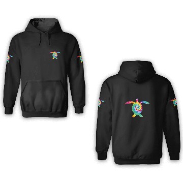 Discover Tie Dye Sea Turtle 2Diver Turtle Lovers 3D Hoodies