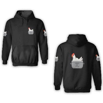 Discover Chicken Pet Funny Math Pi Chicken Pot Pie Apparel 3D Hoodies