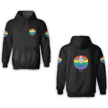 Discover Sheep Pet Rainbow Pride Flag Patterned 3D Hoodies