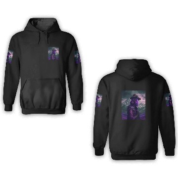 Discover Purple Violet Plague Doctor Standing On Mountain Cool Art Baseball Tees 3D Hoodies