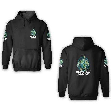 Discover Turtle Pet Earth Day Everyday Sea Turtle Environment Save Earth 3D Hoodies