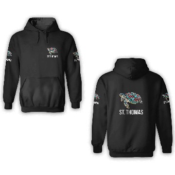 Discover Turtle Pet St Thomas Tribal Sea Turtle 3D Hoodies