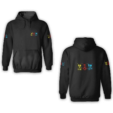 Discover Autism Puzzle Elements Periodic Table Awareness ASD Men Women 3D Hoodies