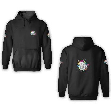 Discover Guinea Pig Pet Face Colorful Artwork Baseball Tees 3D Hoodies