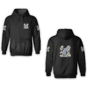 Discover Elephant Mammal Daisy Flower Butterfly 3D Hoodies