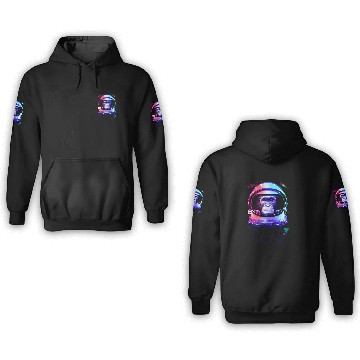 Discover Astronaut Job vintages Space Travel Astronaut Monkey Ape 3D Hoodies