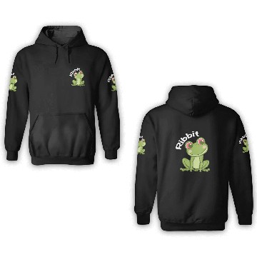 Discover Frog Pet Ribbit Cute Kawaii Frog Toad Catcher Frog Lover 3D Hoodies