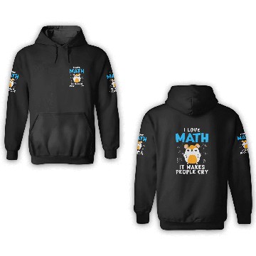 Discover Hamster Pet I Love Math It Makes People Cry Funny Math Hamster 3D Hoodies