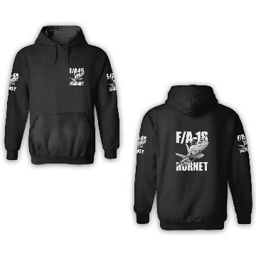 Discover FA18 Hornet Military Fighter Jet Naval Aircraft Cartoon 3D Hoodies