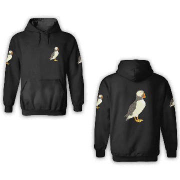 Discover Book Fun Puffin Comic Book Effect Iceland Cute Bird Icelandic Puffins 3D Hoodies