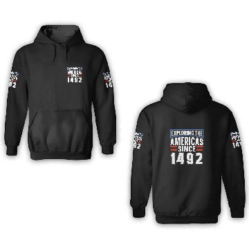 Discover 1492 Christopher Columbus Day 2 Baseball Tees 3D Hoodies