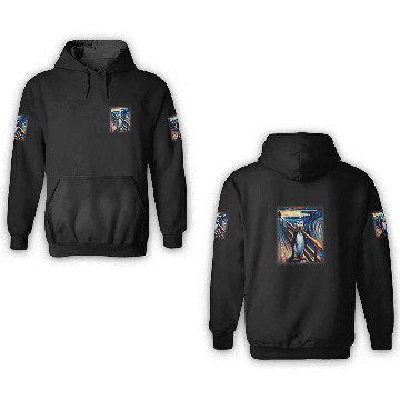 Discover Penguin Pet Cool Expressionist Art Penguin Lover Scream Penguin Baseball Tees 3D Hoodies