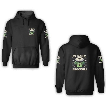 Discover At Ease Broccoli Funny Graphic Tees 1 3D Hoodies