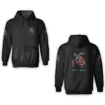 Discover Turtle Pet Costa Maya Mahahual Mexico Beach Vacation Sea Turtle 7 3D Hoodies