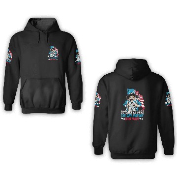 Discover Columbus Day Flag Us Christopher 1492 Baseball Tees 3D Hoodies